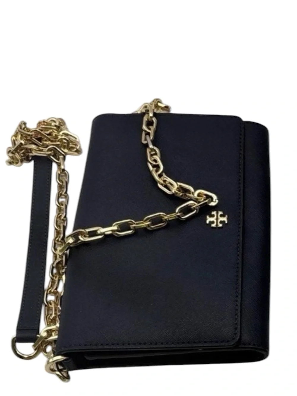 Tory Burch- Black Crossbody Bag with Gold Chain